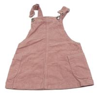 Růžové manšestrové laclové šaty Primark