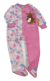 Růžový plyšový overal s listy - The Gruffalo Tu