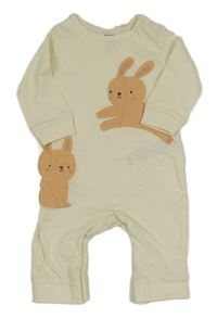 Smetanový overal s králíčky Sinsay