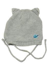 Světlešedá čepice s oušky Ergee