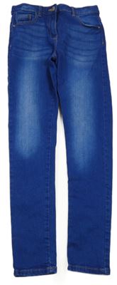 Tmavomodré slim fit rifle Next