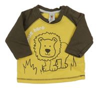 Žluto-hnědá mikina s lvíčkem C&A