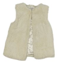 Bílá kožešinová podšitá vesta Primark