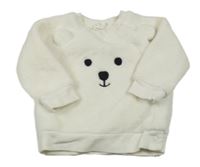 Bílá plyšová mikina s čumákem H&M