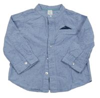 Modrá puntíkatá košile C&A