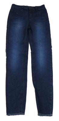 Tmavomodré teplákové skinny rifle George