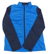 Modro-tmavomodrá propínací sportovní mikina Decathlon