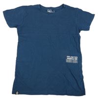 Tmavomodré žebrované tričko s nápisem Urban 