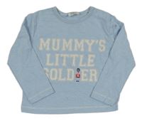 Světlemodré triko s nápisem F&F