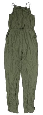Khaki kalhotový lehký overal H&M