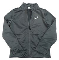 Antracitová propínací sportovní mikina s logem Nike