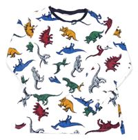 Bílo-barevné pyžamové triko s diny Kids