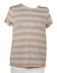 Dámské růžovo-bílé pruhované tričko 