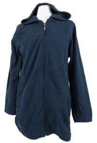 Dámská tmavomodrá propínací fleecová propínací mikina s kapucí Elle Nor