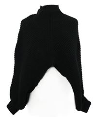 Dámské černé svetrové crop pončo Shein 