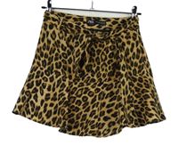 Dámská černo-béžová vzorovaná sukně s páskem Zara 