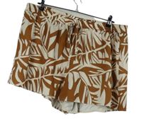 Dámské hnědo-bílé vzorované volné kraťasy Shein