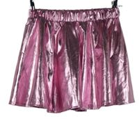 Dámská růžová metalická sukně 