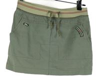 Dámská světlekhaki plátěná sukně s pruhy Suzanne 