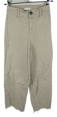 Dámské béžové široké rifle H&M