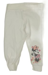Bílé lehké tepláky s Minnie Disney