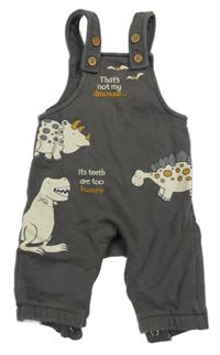 Šedé laclové tepláky s dinosaury George