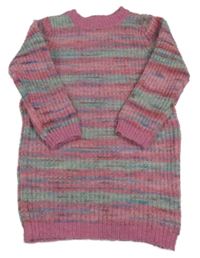 Barevné svetrové šaty Nutmeg