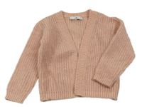 Světlerůžový melírovaný pletený cardigan C&A