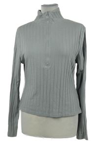 Dámské šedé žebrované triko s rolákem Primark