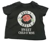Antracitové tričko s potiskem - GUNS´N ROSES H&M