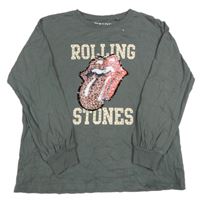 Tmavošedé triko s překlápěcími flitry - The Rolling Stones Next