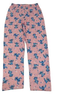 Růžové pyžamové kalhoty se Stitchem Primark