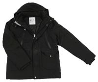 Černá šusťáková zimní parka s kapucí Nutmeg