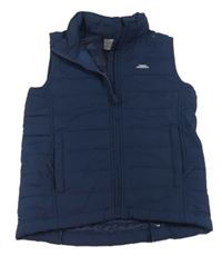 Tmavomodrá šusťáková zateplená funkční vesta Trespass