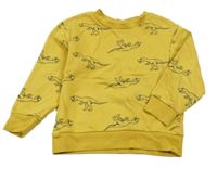 Žlutá mikina s dinosaury H&M