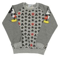 Šedá mikina s Mickeym a hvězdičkami Disney