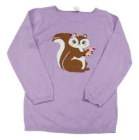 Lila svetr s veverkou Topolino