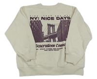 Smetanová oversize mikina s městem Zara