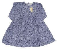 Nové - Modré květované bavlněné šaty Leigh Tucker