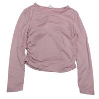 Růžové crop triko Shein