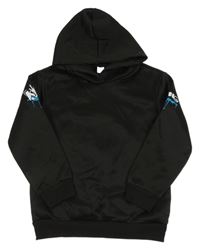 Černá mikina s kapucí 