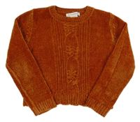 Rezavý žinylkový crop svetr Tommy Bahama