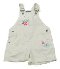 Bílé riflové laclové kraťasy s kytičkami George