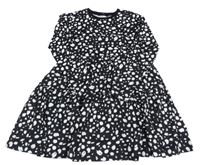 Černo-bílé vzorované bavlněné šaty George