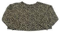 Černo-béžová vzorovaná crop mikina Matalan