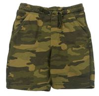 Khaki-béžové army teplákové kraťasy M&S