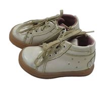 Bílo-růžové kožené kotníčkové boty Clarks vel. 21