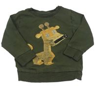 Khaki mikina se žirafou zn. Next