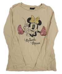 Béžové triko s Minnií Disney