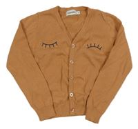 Béžový propínací svetr s očima Filow&Friends